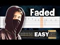 Alan Walker - Faded - EASY Guitar tutorial (TAB)
