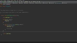 Project Euler Problem 3 (Largest prime factor) | Java Solution