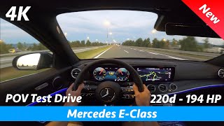 Mercedes E-Class 2021 AMG Line - POV test drive in 4K | 220d - 194 HP