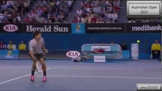 Roger Federer vs Bernard Tomic Australian Open 2013 HD