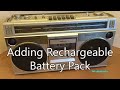 Vintage Boombox Upgrade- Rechargeable battery pack