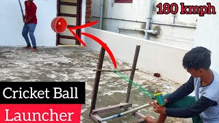 Cricket ball launcher😱 made out of waste wood and pvc pipes | Bowling machine | DIY |