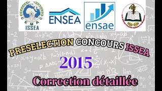 ISSEA 2015 PRESELECTION, CORRECTION DETAILLEE