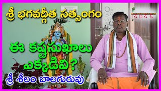 ఈ కష్టసుఖాలు ఎక్కడివి ? || శ్రీ భగవద్గీత సత్సంగం || శ్రీ శీలం బాలగురువు.