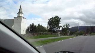 Driving into Vang (Valdres) Norway