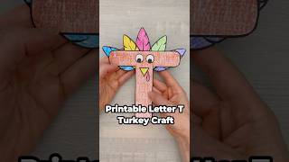 Letter T Turkey Craft for Kids - Free Printable
