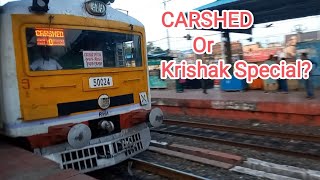 Train Going to Ranaghat(Krishak Special) displayed as CARSHED #railway #easternrailway #kankinara