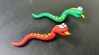 Snake clay modelling for kids How to make Snake clay Toys Making