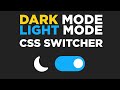 CSS and JavaScript Light/Dark Theme Toggle