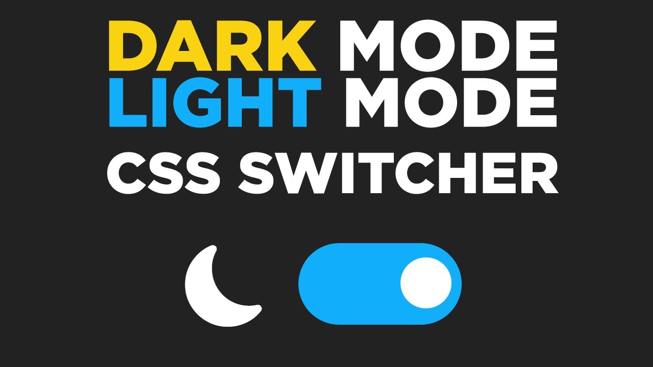 CSS And JavaScript Light/Dark Theme Toggle - #69 - YouTube
