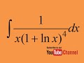 How to integrate 1/(1+lnx)^4, integration by substitution, indefinite integral, calculus