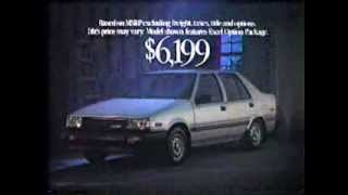 1989 Hyundai Excel TV Commercial