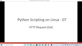 Python Scripting on Linux - Making HTTP Get Request