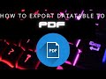 Convert Table Data to PDF using DataTable !! Convert Html Table To PDF Using JavaScript !!