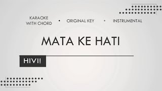 HIVI! - Mata Ke Hati (Karaoke | Original Key | Acoustic Version)