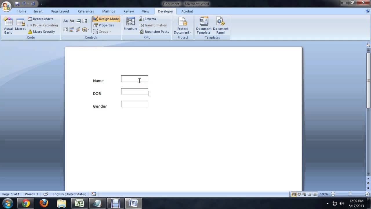 How To Create Fillable Fields In Microsoft Word - Printable Online