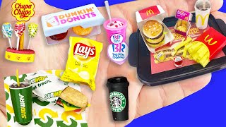 20 DIY FAST FOOD BARBIE DOLL HACKS AND CRAFTS ! Lays, Chupa Chups, McDonald's, Donuts and More