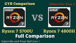 Ryzen 7 5700U vs Ryzen 7 4800H Full comparison #ryzen7 #5700u vs #4800H #10101_iX