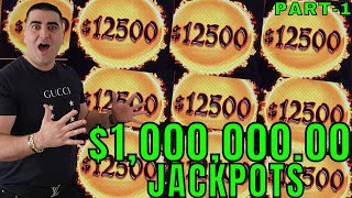 $1,000,000.00 On JACKPOTS In Las Vegas | Part-1
