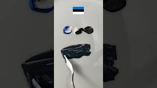 What colour do mixed Estonia flag make? #black #blue #white