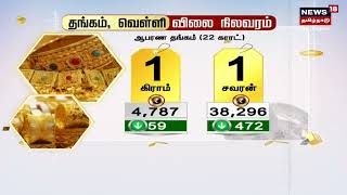 Gold \u0026 Silver Price Today | தங்கம் மற்றும் வெள்ளி விலை நிலவரம் இன்று