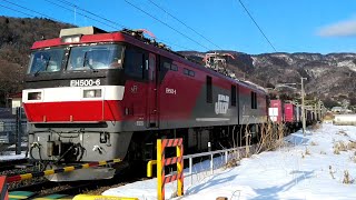 【2022/01/23･東北本線を走る貨物列車】7066ﾚ(札幌タ→宇都宮タ EH500-6牽引･遅れ)