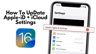 IOS 16 Update Apple iD Settings On iPhone iPad iPod