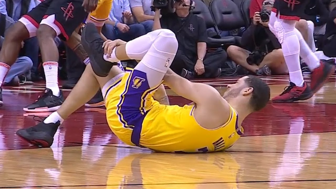 Lonzo Ball Ankle Injury - Lakers Vs Rockets | January 19, 2019 | 2018 ...