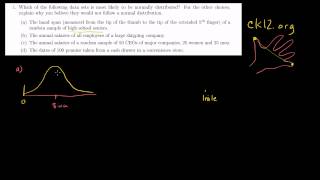 020 ck12 org Normal Distribution Problems  Qualitative sense of normal distributions