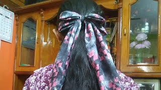 simple hair bow making at home #  ಸರಳವಾದ ರೀತಿಯಲ್ಲಿ ಹೊಲಿಯುವ ಹೇರ್ ರಿಬ್ಬನ್