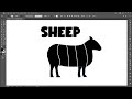 warp text into the custom shape in adobe illustrator sheep typography adobe illustrator