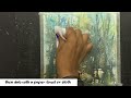 abstract trees watercolor demonstration reverse stenciling