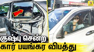 🔴SHOCKING : KHUSBOO MEETS WITH CAR ACCIDENT BJP VELYATRA   LORDMURUGA