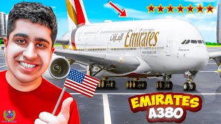 FLYING ON WORLD's BIGGEST AIRCRAFT EMIRATES A380 - DELHI to UNITED STATES OF AMERICA !! 😍🇺🇸