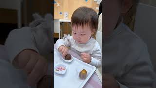 ミスドミュージアムでいっぱい食べたよ #女の子baby #赤ちゃんのいる生活 #2歳女の子 #ミスドミュージアム#ドーナツ作り