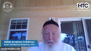 HTC100 Dvar Torah from Rabbi Avraham Friedman