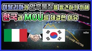 한국과 이탈리아가 암흑물질을 발견하기 위해 MOU 체결한 이유