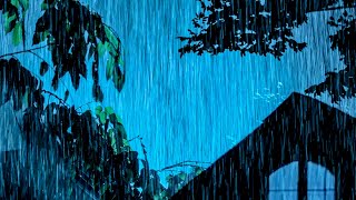 Intense Thunderstorm Rain Sounds for Sleeping | Heavy Hurricane Rain, Powerful Thunder \u0026 Storm Wind