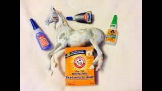 Super Glue and Baking Soda - HOW TO CUSTOMIZE A BREYER MODEL HORSE - Tutorial