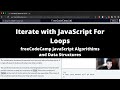 Iterate with JavaScript For Loops (Basic JavaScript) freeCodeCamp tutorial