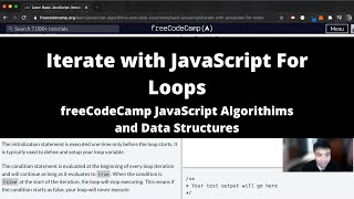 Iterate with JavaScript For Loops (Basic JavaScript) freeCodeCamp tutorial