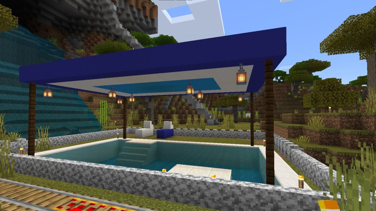 Minecraft How To Build A Simple Beautiful Swimming Pool Apk Gamer