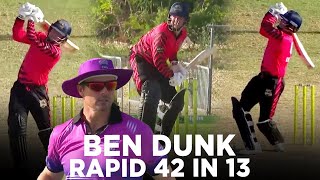 Ben Dunk on Fire 🔥 | Slams Rapid 13 Balls 42 Runs in MAX60 Caribbean League 2024 | M7A1K