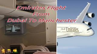 Emirates Airline Fly  From Dubai Landing At Manchester UK 2024