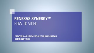 Create a blinky project from scratch (e² studio)