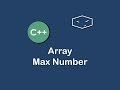 array max number in c++