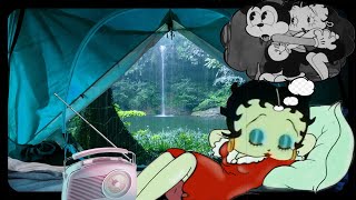 Oldies playing in a tent and it's raining | 30's Radio music (no thunders) Dreamscape 3 HOURS ASMR