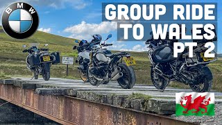 Group Ride Day To Mid Wales on BMW 1250 GS Adventure Motorbike Pt2 Ft R NineT