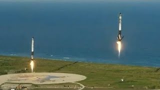 SpaceX Lands All 3 Falcon Heavy Boosters for the First Time