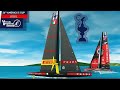 Virtual Regatta. EmiratesTeamNZ Ac75 Class Sailing. America's cup New York Eregatta Race 1.